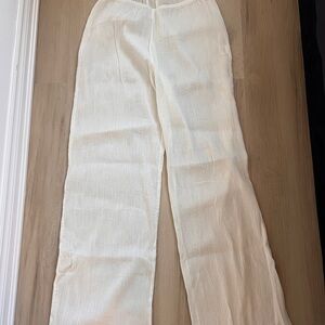 437 Linen Wide-Leg Pants